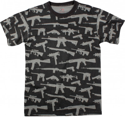Футболка винтажная Rothco Vintage 'Guns' T-Shirt Black 66350, фото