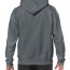 Толстовка Gildan Mens Hooded Sweatshirt Dark Charcoal - Угольно-серая мужская толстовка с капюшоном Gildan Mens Hooded Sweatshirt Dark Charcoal