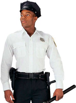 Рубашка полицейская форменная белая Rothco Long Sleeve Uniform Shirt White 30000, фото