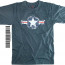 Футболка винтажная голубая знак авиации ВВС США Rothco Vintage Military T-Shirt - Blue w/ "Army Air Corp Star" Print 66500 - Футболка Rothco Vintage Military T-Shirt - Blue w/ "Army Air Corp Star" Print 66500