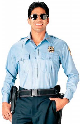 Рубашка полицейская форменная голубая Rothco Long Sleeve Uniform Shirt Light Blue 30010, фото